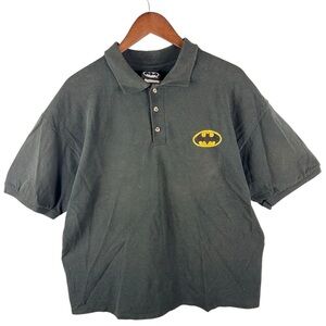 Vintage 1997 Batman Polo Shirt XL DC Comics Logo Embroidered 90s USA Cotton